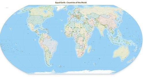 반크가 제작한 '이퀄 어스' 세계 지도 한국어판