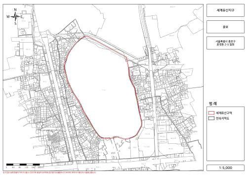 종묘 세계유산지구 신규 지정 관련 지형 도면 