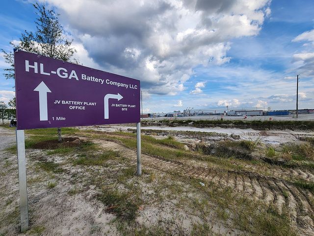 텅 빈 미 현대차-LG엔솔 배터리 공장 건설 현장