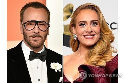 톰 포드 감독(왼쪽)과 가수 아델(오른쪽)