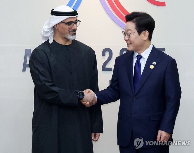 이재명 대통령, UAE 왕세자 면담