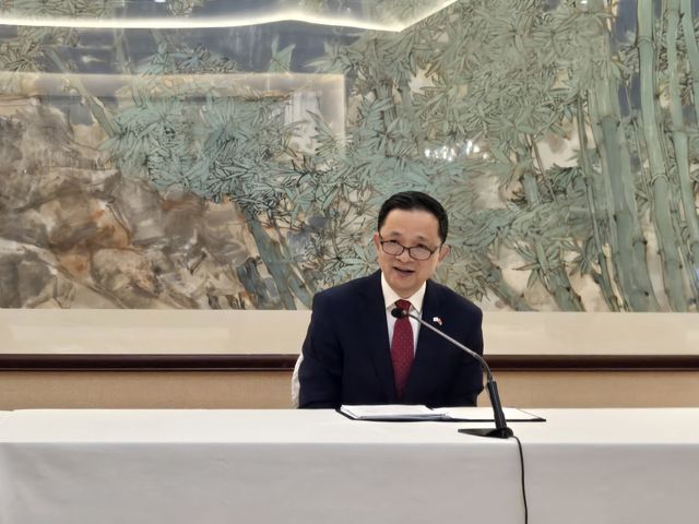 기자간담회서 발언하는 다이빙 주한중국대사