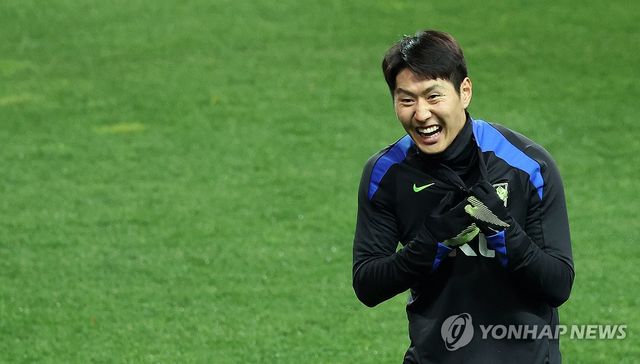 밝은 표정의 이강인