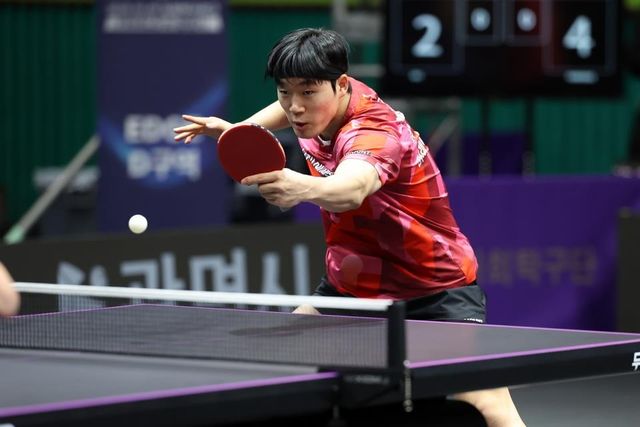 프로탁구리그 파이널스에 나선 미래에셋증권의 박규현