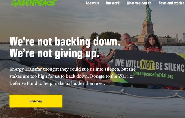 그린피스 홈페이지 