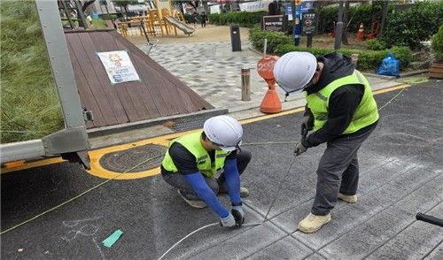 도로열선 설치작업