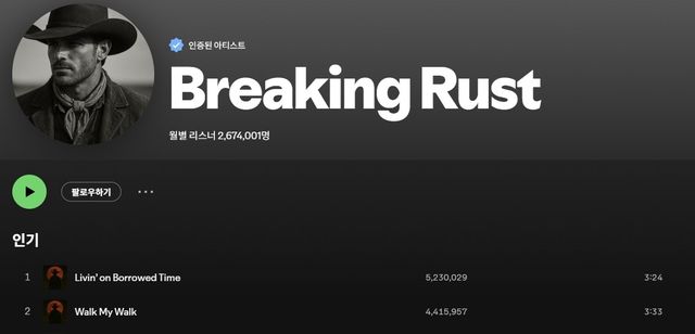브레이킹 러스트 스포티파이 페이지