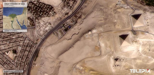 위성에서 처리한 이집트 카이로 촬영 영상