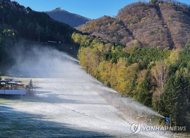 강원 스키장은 겨울 준비 
