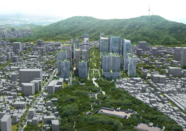 종묘 인근 세운4구역 재개발 사업 조감도