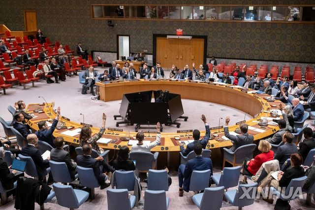 미국 뉴욕 유엔본부에서 열린 안전보장이사회 회의