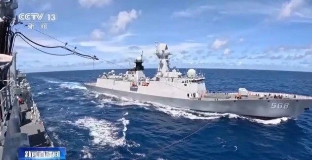 남중국해상의 중국군 훈련