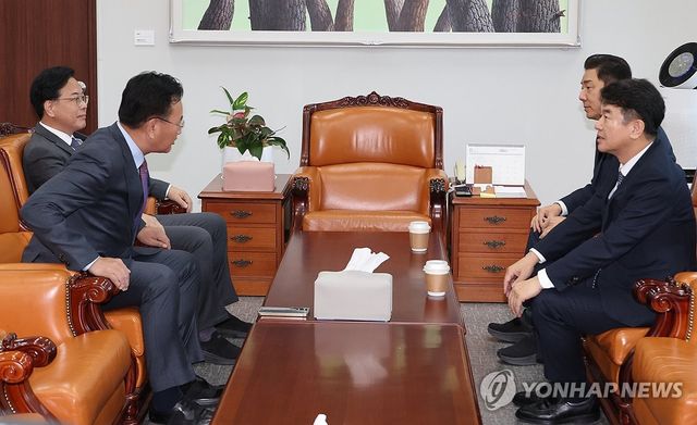 양당 원내대표 회동