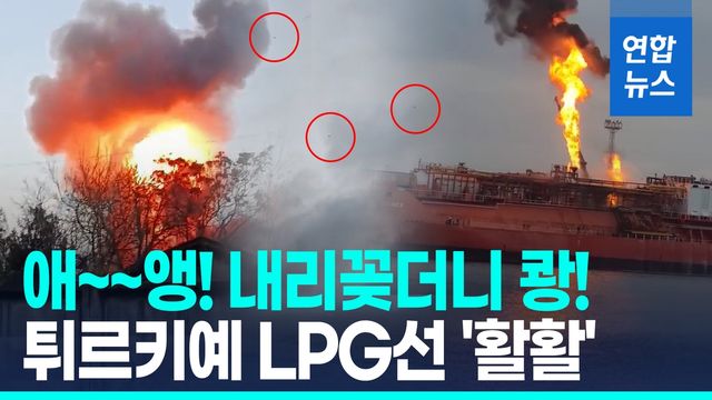 [영상] 우크라 항구 때린 러 자폭드론…튀르키예 LPG 정박선 '활활' - 2