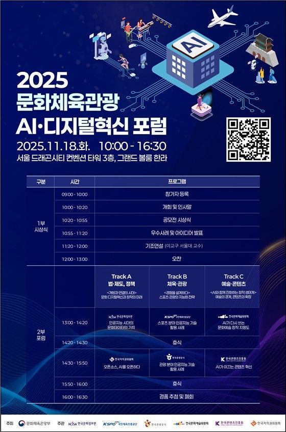'2025 문화체육관광 AI·디지털혁신 포럼' 포스터