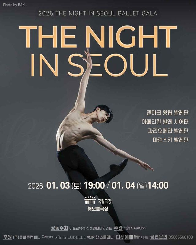 발레 갈라 공연 '더 나잇 인 서울' 포스터
