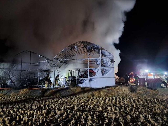 원주 호저면 농기계 보관 창고 화재