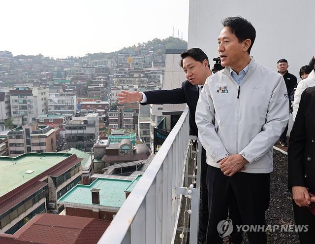 재개발 사업지 장위13구역 점검하는 오세훈 서울시장