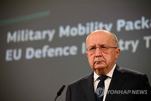 쿠빌리우스 EU 방위·우주 담당 집행위원 [AFP 연합뉴스 자료사진. 재판매 및 DB 금지] 