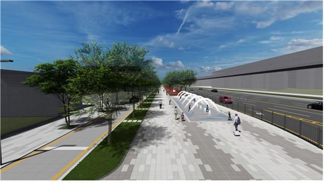 사상광장로 그릿카펫 조성사업 조감도