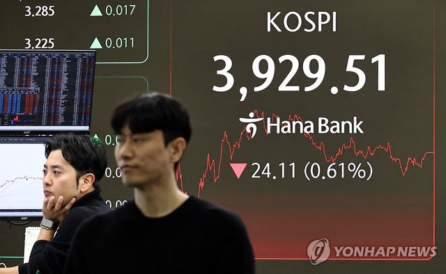 하락마감한 코스피