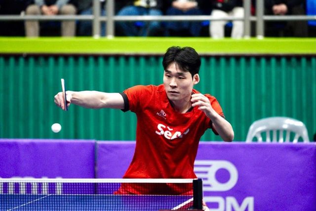 장우진의 경기 장면