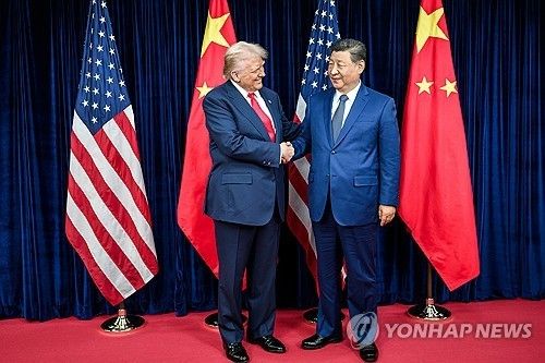 정상회담서 만난 트럼프-시진핑 