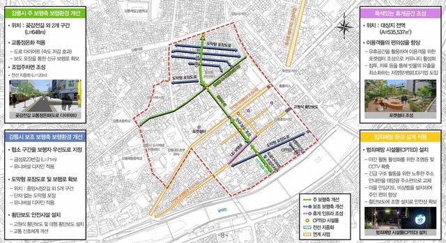 강릉시, 도심 보행 안전 강화 