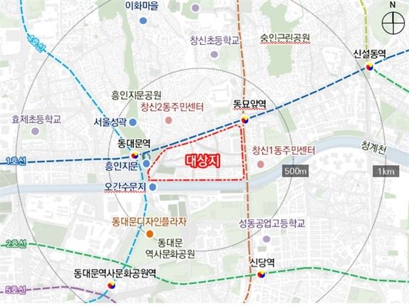 종로구 창신1동 330-1번지 일원 위치도