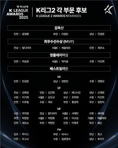 K리그2 개인상 후보