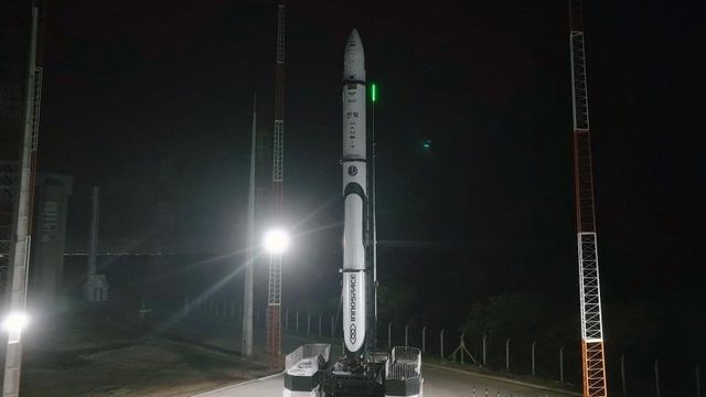 18~19일 수행한 WDR에서 발사대에 기립한 '한빛-나노'