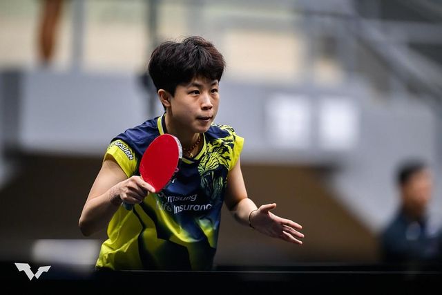 WTT 무스카트 대회에 출전한 주천희의 경기 장면