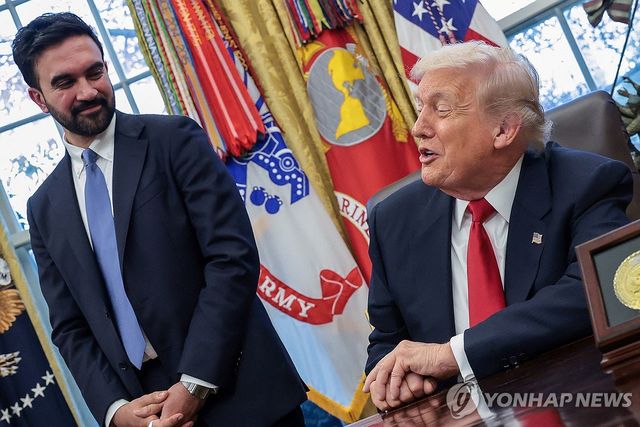 트럼프 미국 대통령과 맘다니 뉴욕시장 당선인