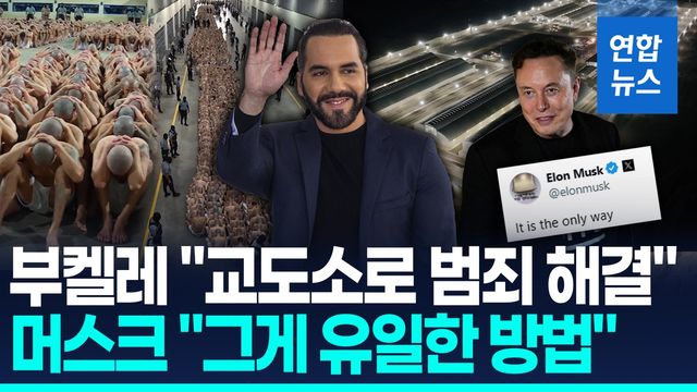 [영상] 엘살바도르 대통령 "교도소가 치안 첫걸음"…머스크 맞장구 - 2