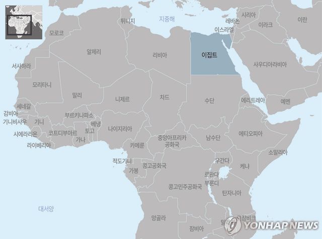 아프리카 이집트 지도