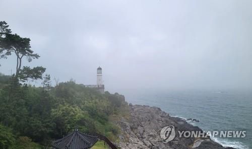 동백섬 흐린 날씨