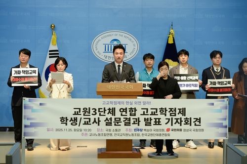 교원 3단체 고교학점제 설문 결과 발표 기자회견