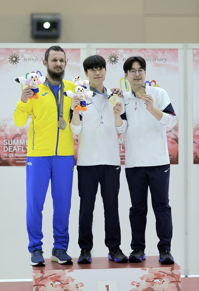 이승화, 데플림픽 사격 남자 25ｍ 속사 권총 우승