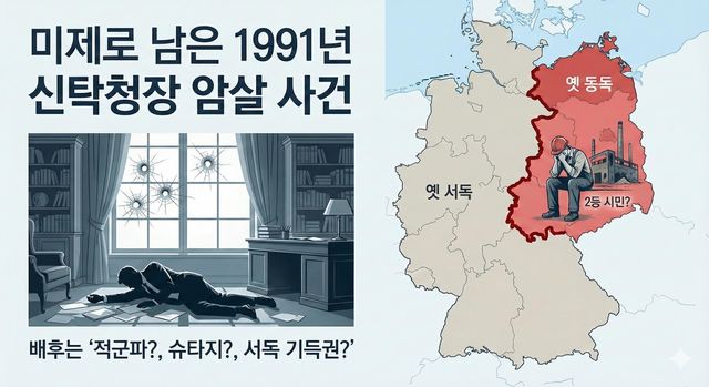 [서울=연합뉴스] 1991년 독일에서 벌어진 로베더 신탁청장 암살사건과 그 배경을 AI를 활용해 만든 인포그래픽 ※ 재판매 및 DB 금지 