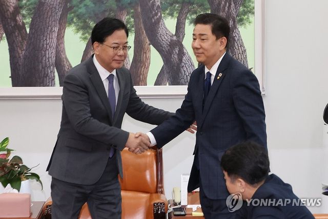 양당 원내대표 회동