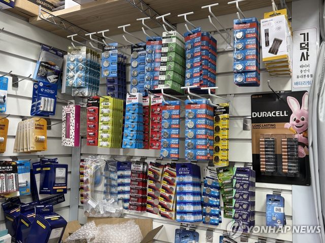 해외에서 들여온 배터리 상품들