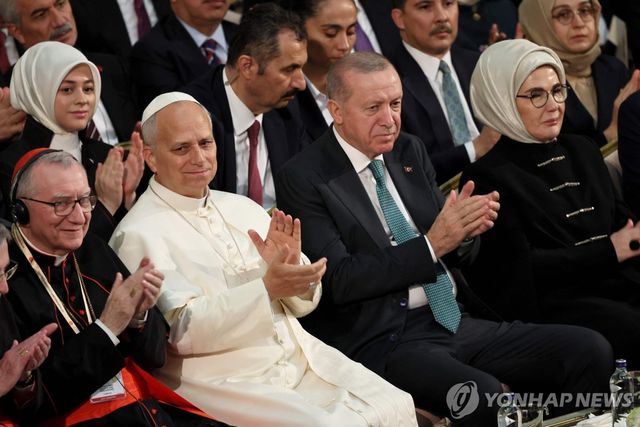 교황과 튀르키예 대통령 튀르키예 대통령