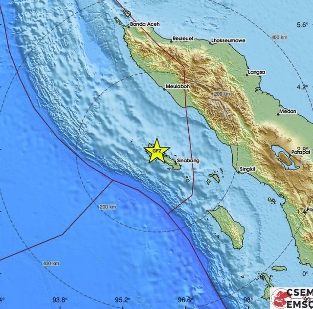 규모 6.6 지진 일어난 인도네시아 시메울루에섬
