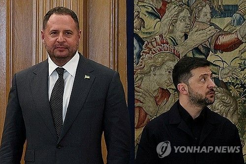 젤렌스키 대통령과 사임한 예르마크 대통령 비서실장