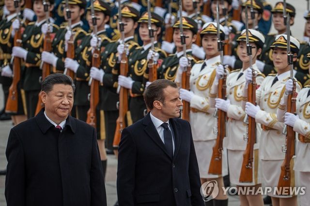 시진핑 중국 국가주석과 에마뉘엘 마크롱 프랑스 대통령