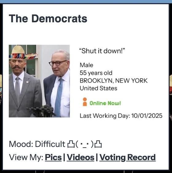 민주당 지도부를 겨냥한 백악관의 조롱 사이트 [백악관 홈페이지. 재판매 및 DB 금지] 