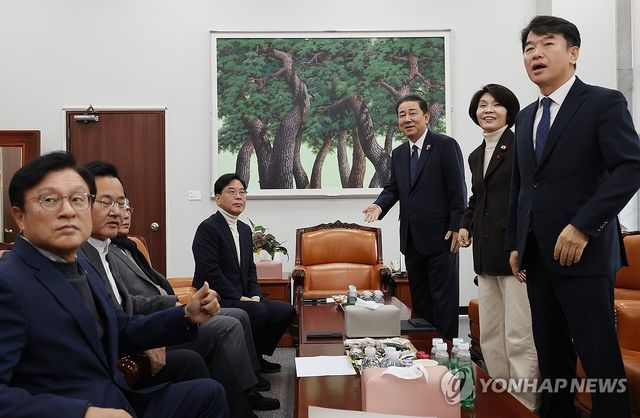 회동하는 여야 원내대표