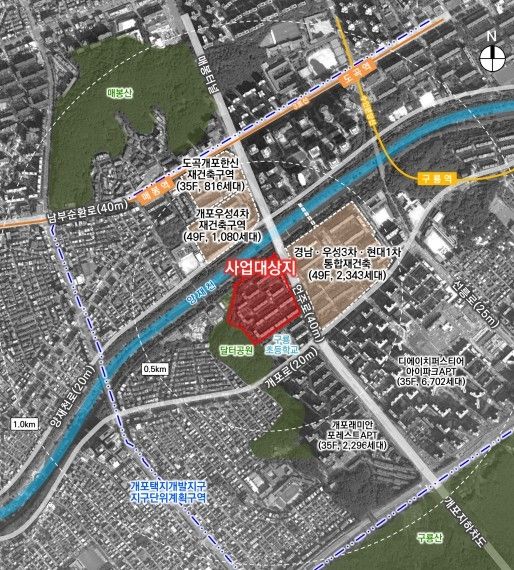 개포현대2차 위치도