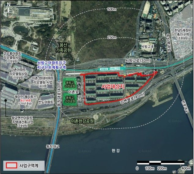 서빙고 신동아아파트 위치도