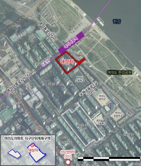 여의도 목화아파트 위치도